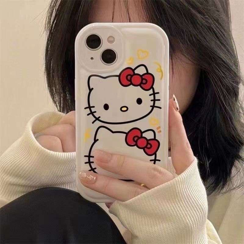 Ốp Điện Thoại Mềm Chống Sốc In Hình Mèo Dễ Thương Có Đệm Khí Cho iPhone12promax 13 11pro 8p 7