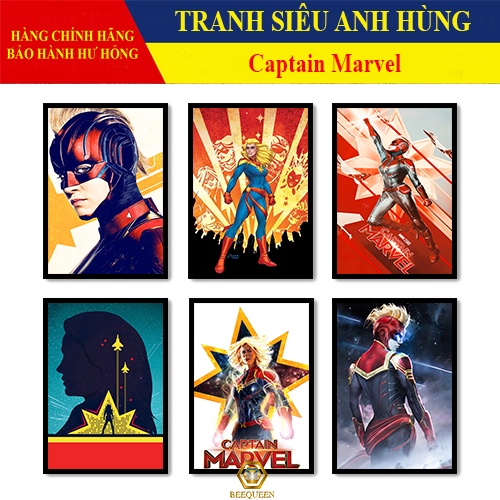 [MS1-25] Tranh Siêu Anh Hùng Captain Marvel - Đại úy Marvel