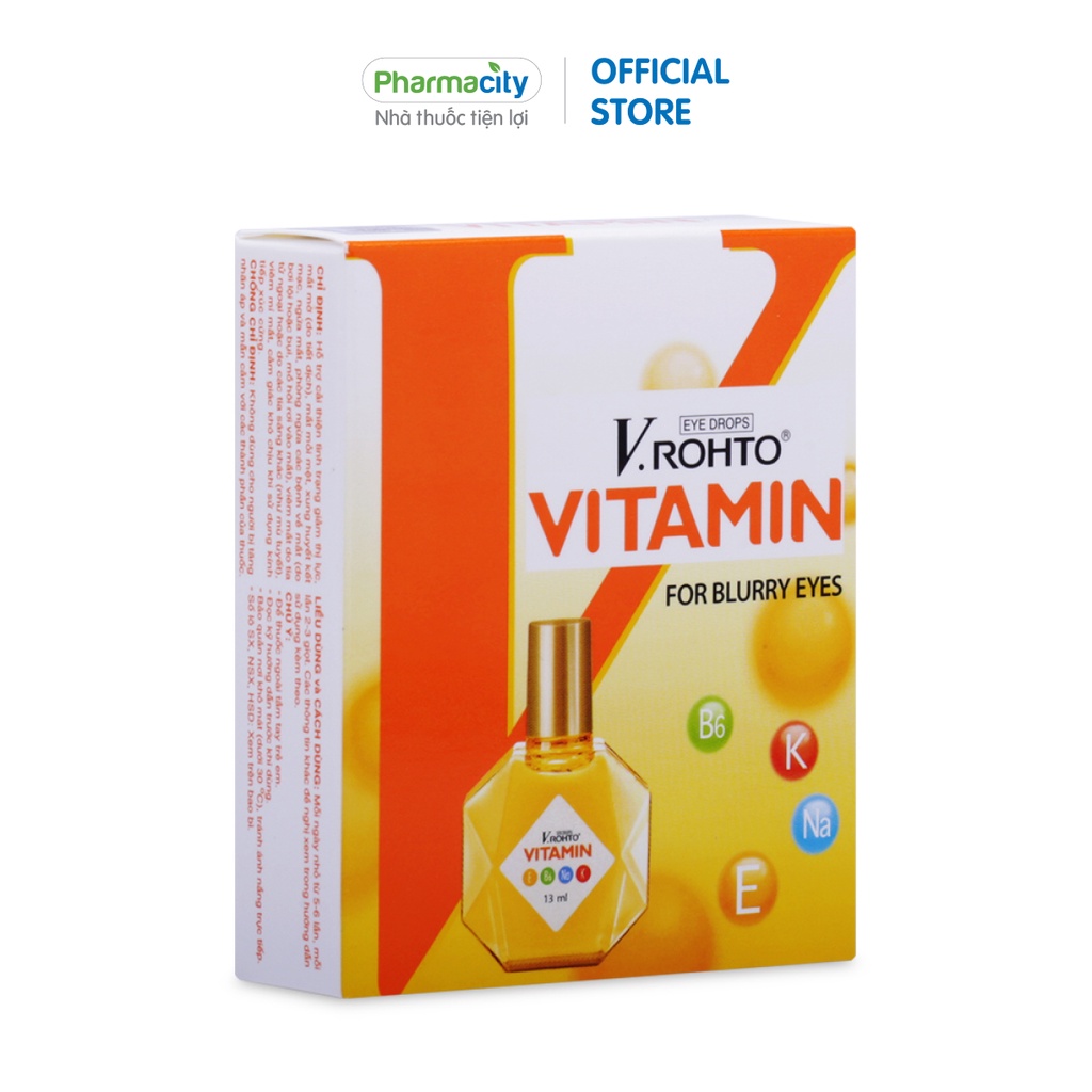 Nhỏ mắt V.Rohto bổ sung vitamin cho mắt