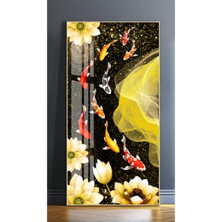 Tranh treo tường in UV - Tranh đơn hình cá chép ( tráng gương bóng)