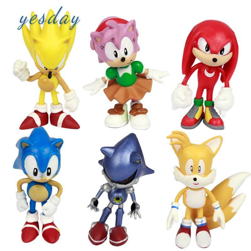 Set 3 / 6 Mô Hình Đồ Chơi Nhân Vật Trong Phim Hoạt Hình Sonic The Hedgehog