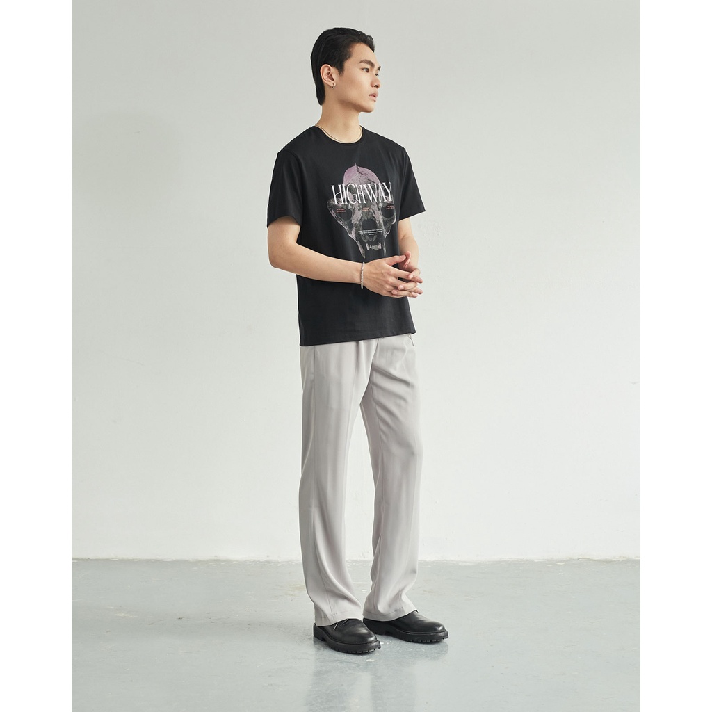 Áo phông nam cotton Highway  Primal Instinct đen