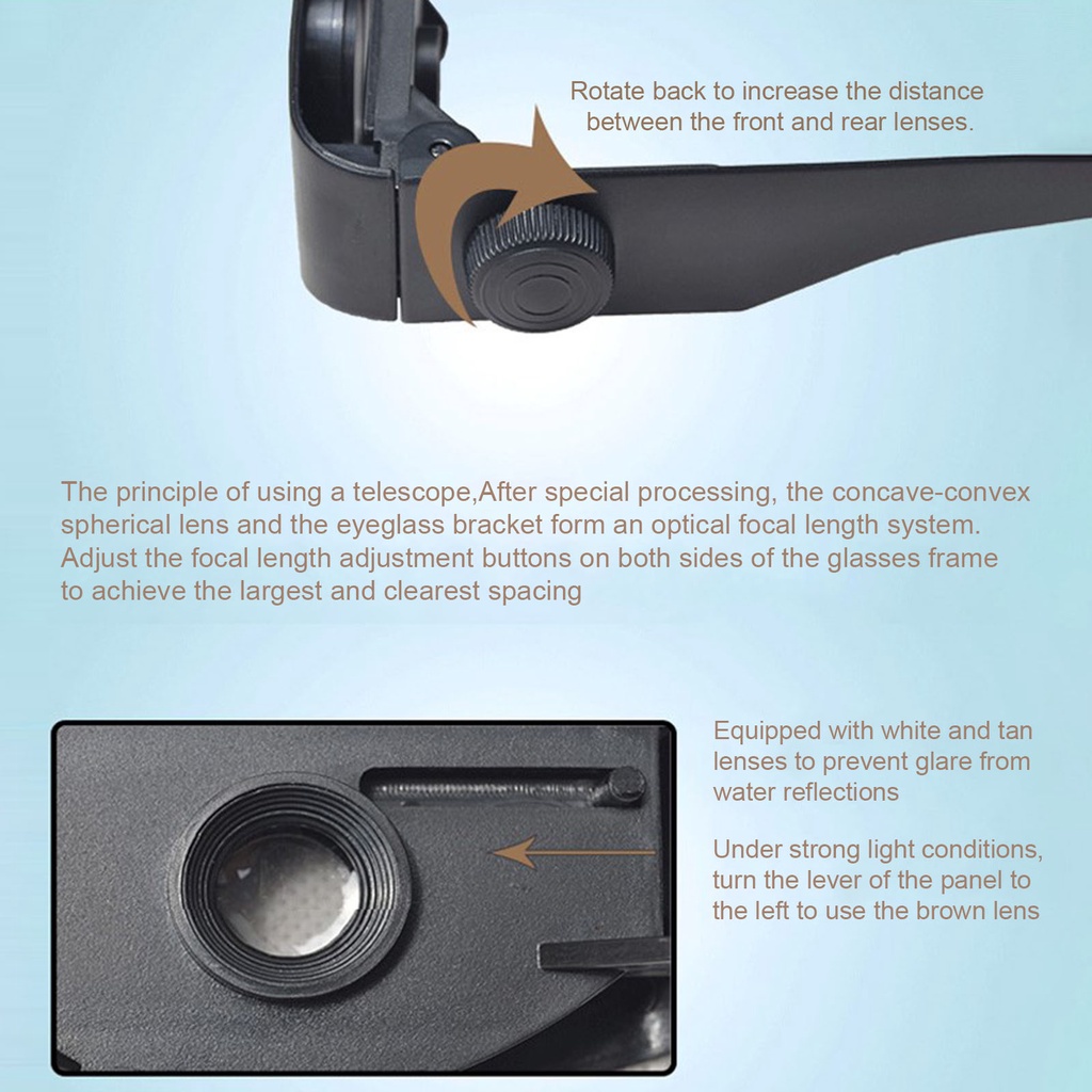 [Fenteer1] Kính Viễn Vọng Câu Cá Ngoài Trời Gấp 3 Lần