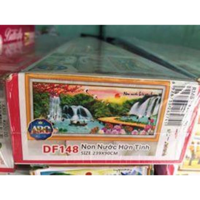 Tranh đính đá non nước hữu tình (239*90)
