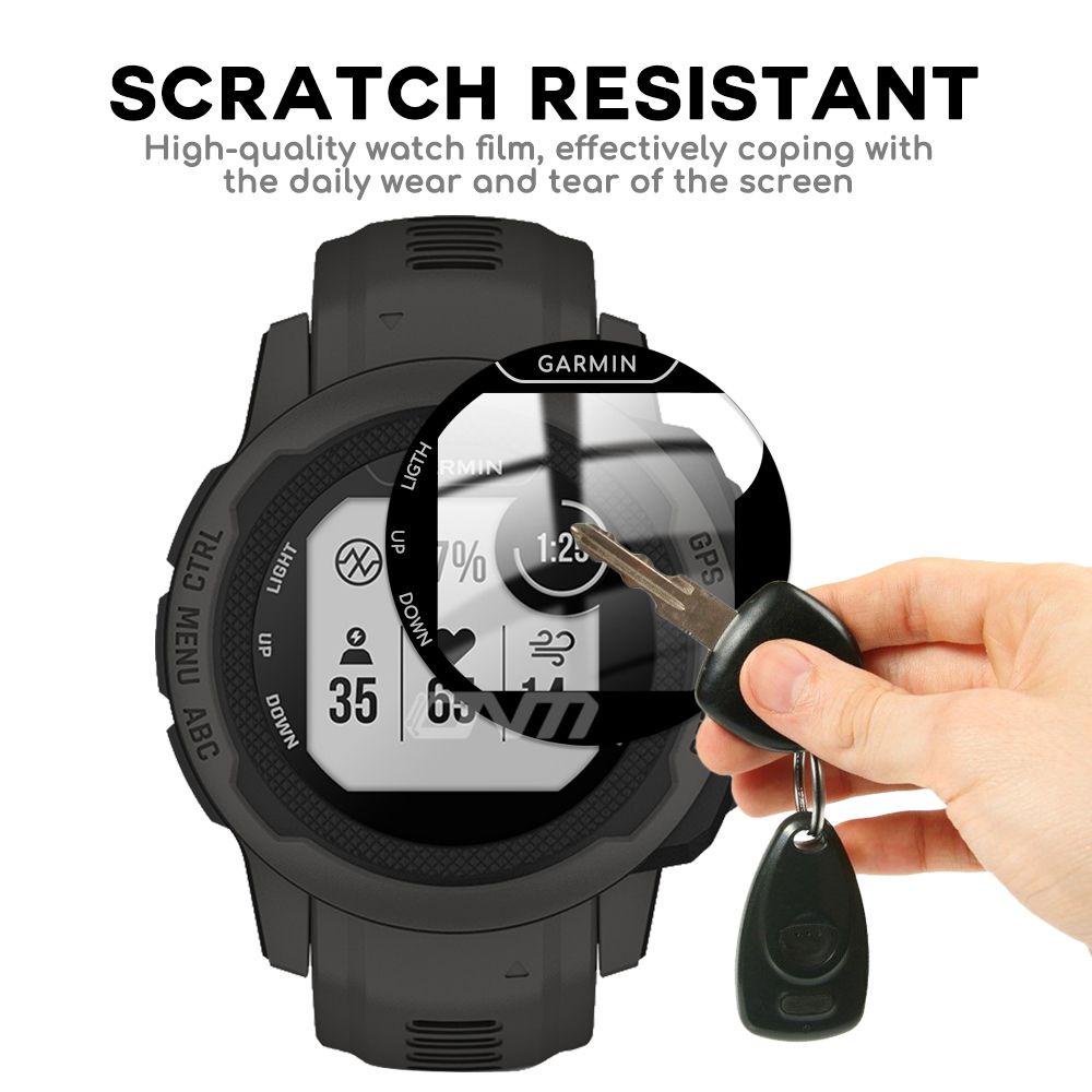 Set 2 Miếng Dán Viền Cong 3D Chống Trầy Bảo Vệ Cho Đồng Hồ Garmin instinct 2 2S