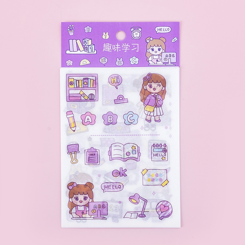 Miếng Dán Họa Tiết Hoạt Hình Sáng Tạo Trang Trí Điện Thoại/ Đồ Dùng