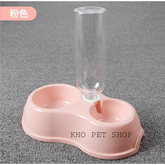 Bát ăn đôi màu cấp nước kèm bình