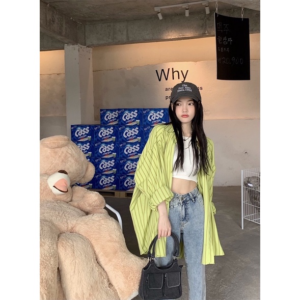 ÁO SƠ MI KẺ SỌC FORM RỘNG ULZZANG