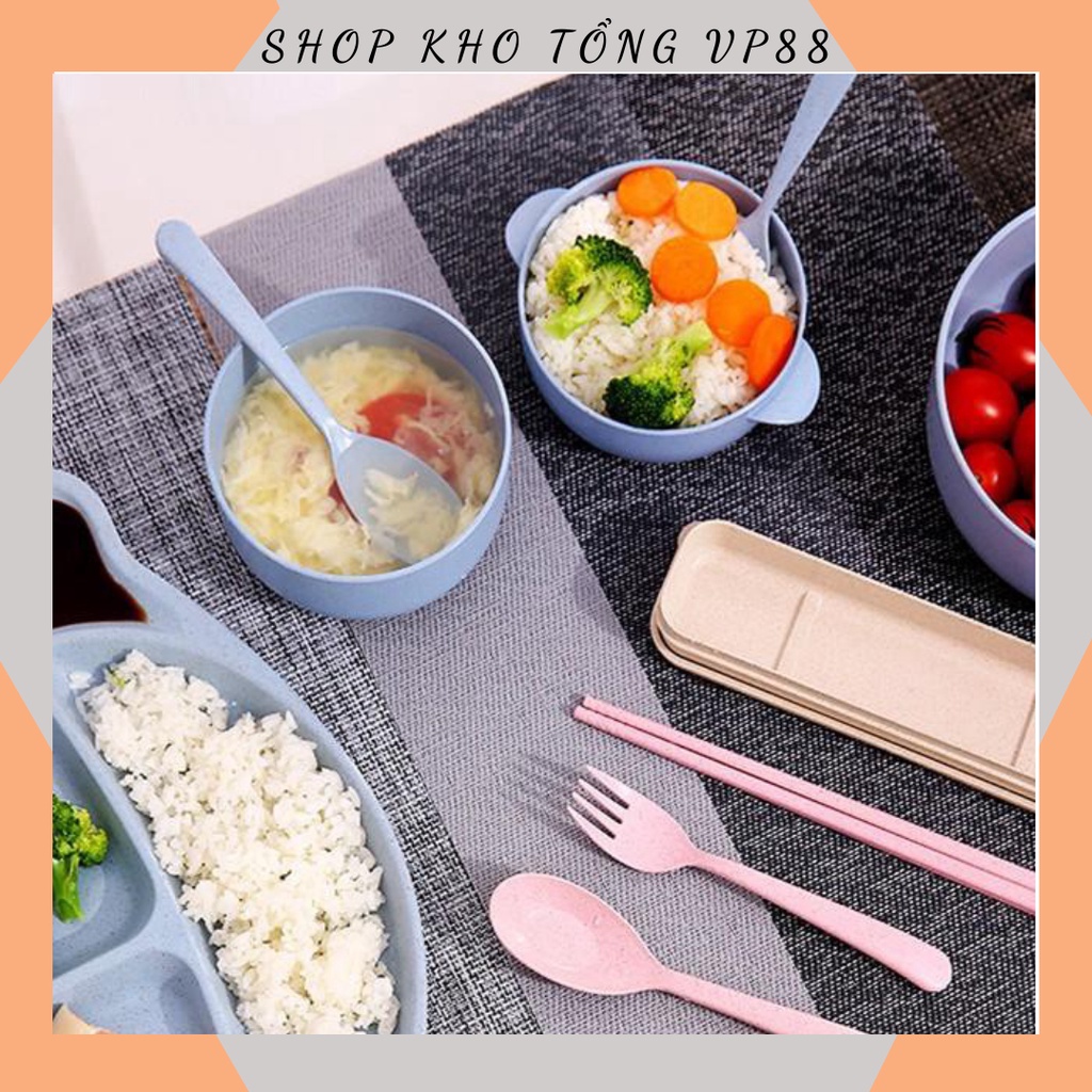 Bộ Thìa Dĩa Làm Từ Thân Lúa Mạch ( Có Hộp ) vrg1601 Shop Kho Tổng Vp88