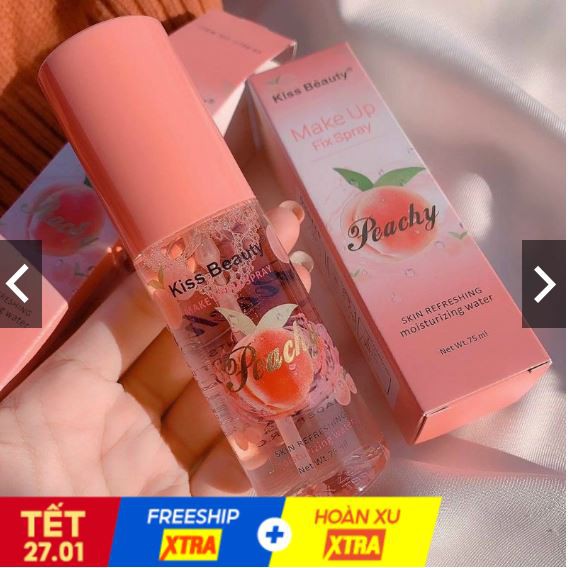 Xịt Giữ Lớp Nền Cố Định Lớp Trang Điểm Kiss Beauty ĐÀO 75ML | BigBuy360 - bigbuy360.vn