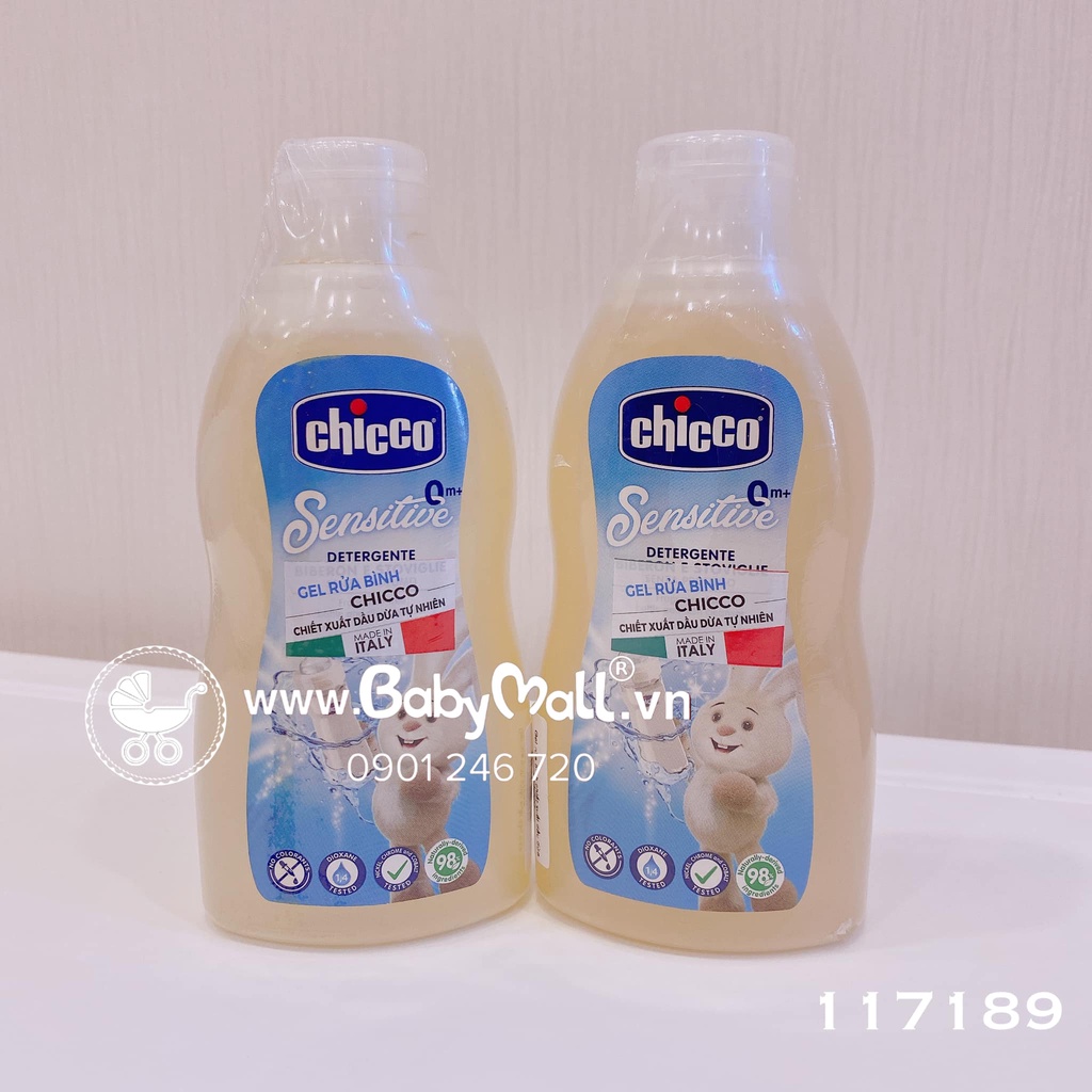 Gel rửa bình Chicco chiết xuất dầu dừa tự nhiên 300ml