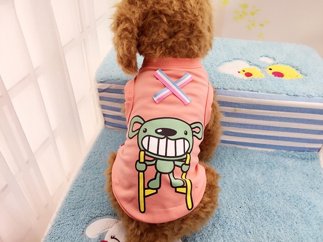 Áo Cho Thú Cưng - Áo Mùa Hè Chữ X Cotton Mát