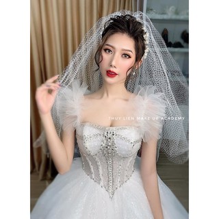 voan lưới cô dâu
