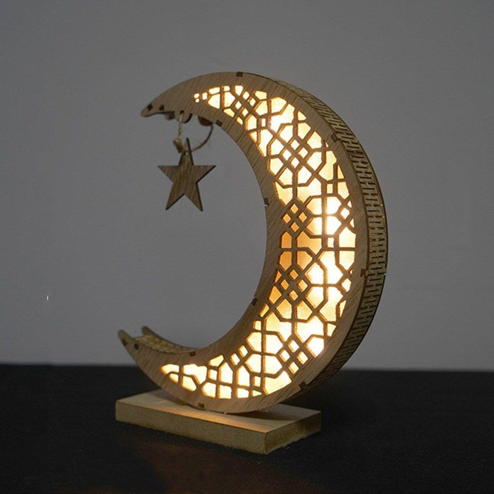 KUNHEV Đèn Để Bàn Trang Trí Hình Eid Mubarak Ramadan
