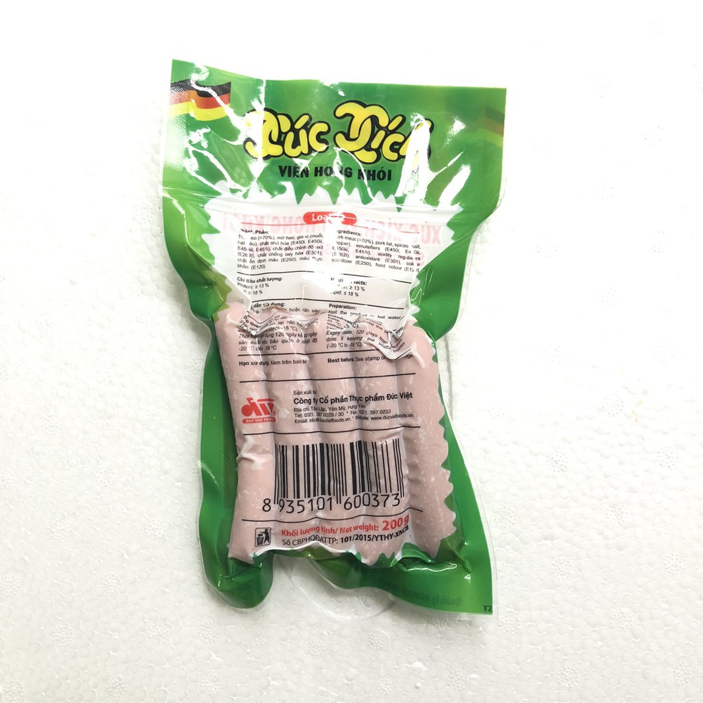 Xúc Xích Viên Hong Khói Đức Việt | Xúc Xích Vườn Bia