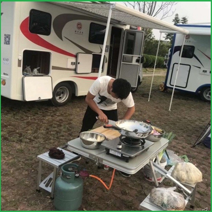 Bàn 4 ghế nhôm dã ngoại xếp gọn ZX17403,10kg, bàn 86x6 - Bàn ghế gấp gọn thành vali