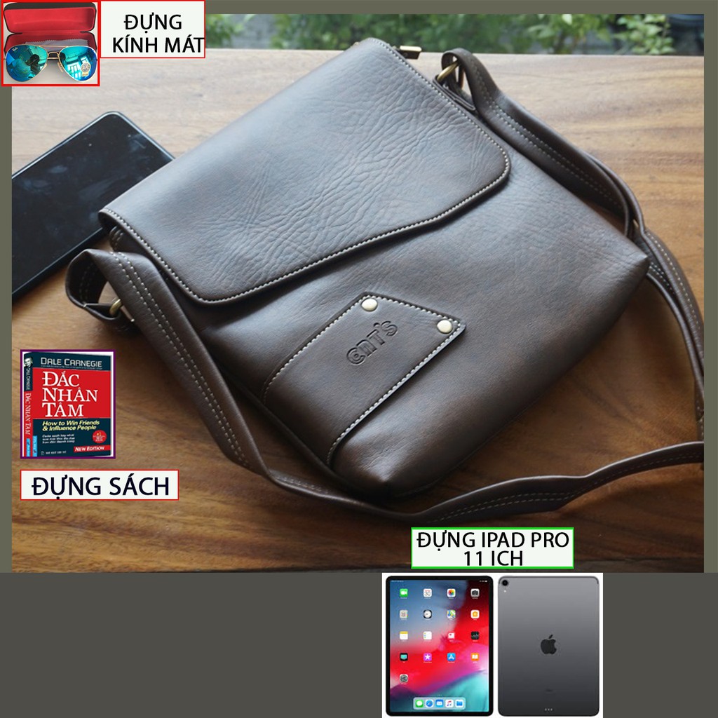 Túi Đeo Chéo - Túi Đựng IPAD Pro 11ch Da Pu Cao Cấp Siêu Bền - Kích Thước ( 28x26x7Cm )