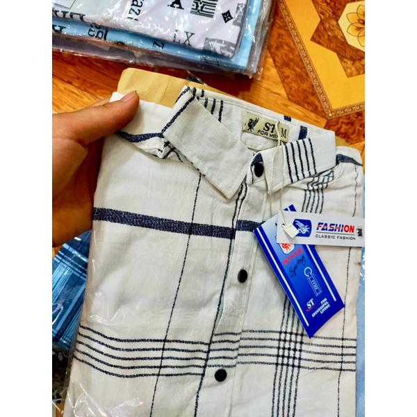 COMBO 3 Áo sơmi bé trai chất đẹp mặc đi học, đi chơi