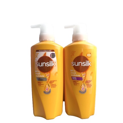 Combo Dầu gội - dầu xả sunsilk Thái Lan Sunsilk Soft & Smooth mềm mượt diệu kỳ màu vàng 380ml+ 400ml