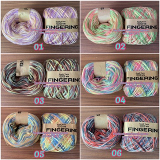 Sợi Cotton FINGERING màu loang (cuộn 100gr)
