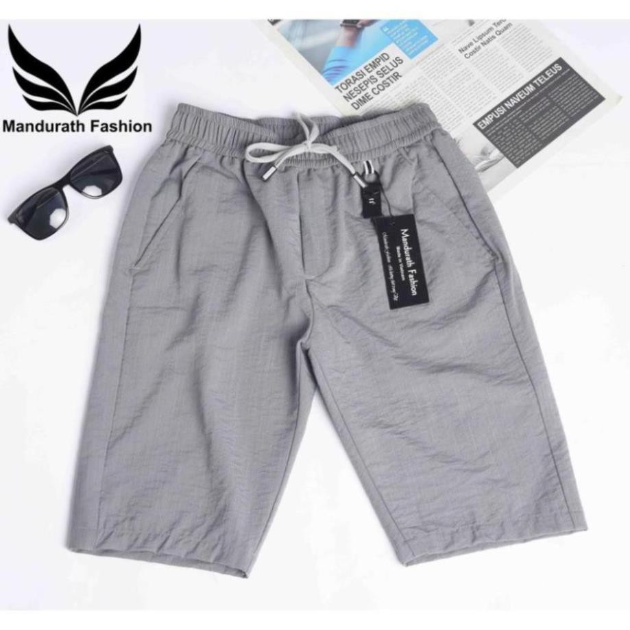 Quần short đũi nam - Quần ngố Nam Mandurath chất vải đũi cao cấp thoáng mát nhẹ nhàng