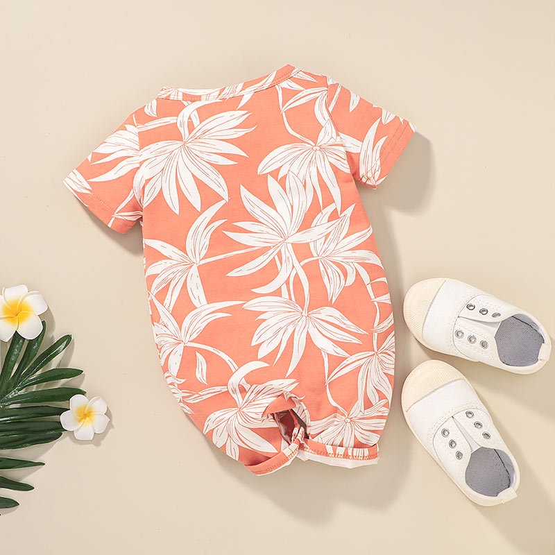 Body Ngắn Tay Cho Bé Trai Sơ Sinh 0-12 Tháng,Bodysuit Liền Thân Hoa Áo Liền Quần Cho Bé trẻ em