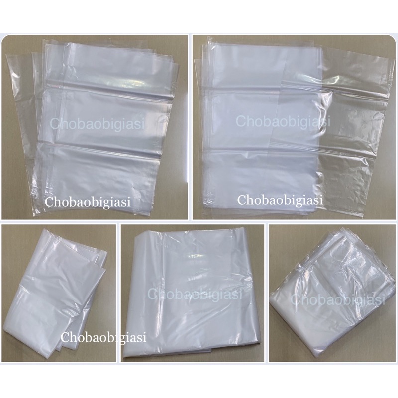 {Giá sỉ 10kg/Size} Túi PE khổ lớn, túi PE dẻo hàng trong, bóng, đẹp, độ dày 5 dem (có sẵn nhiều Size)