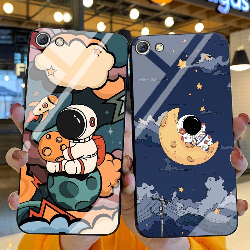 Ốp Lưng VIVO Y71,Y81,Y81I Ốp kính bóng cao cấp Phi Hành Gia