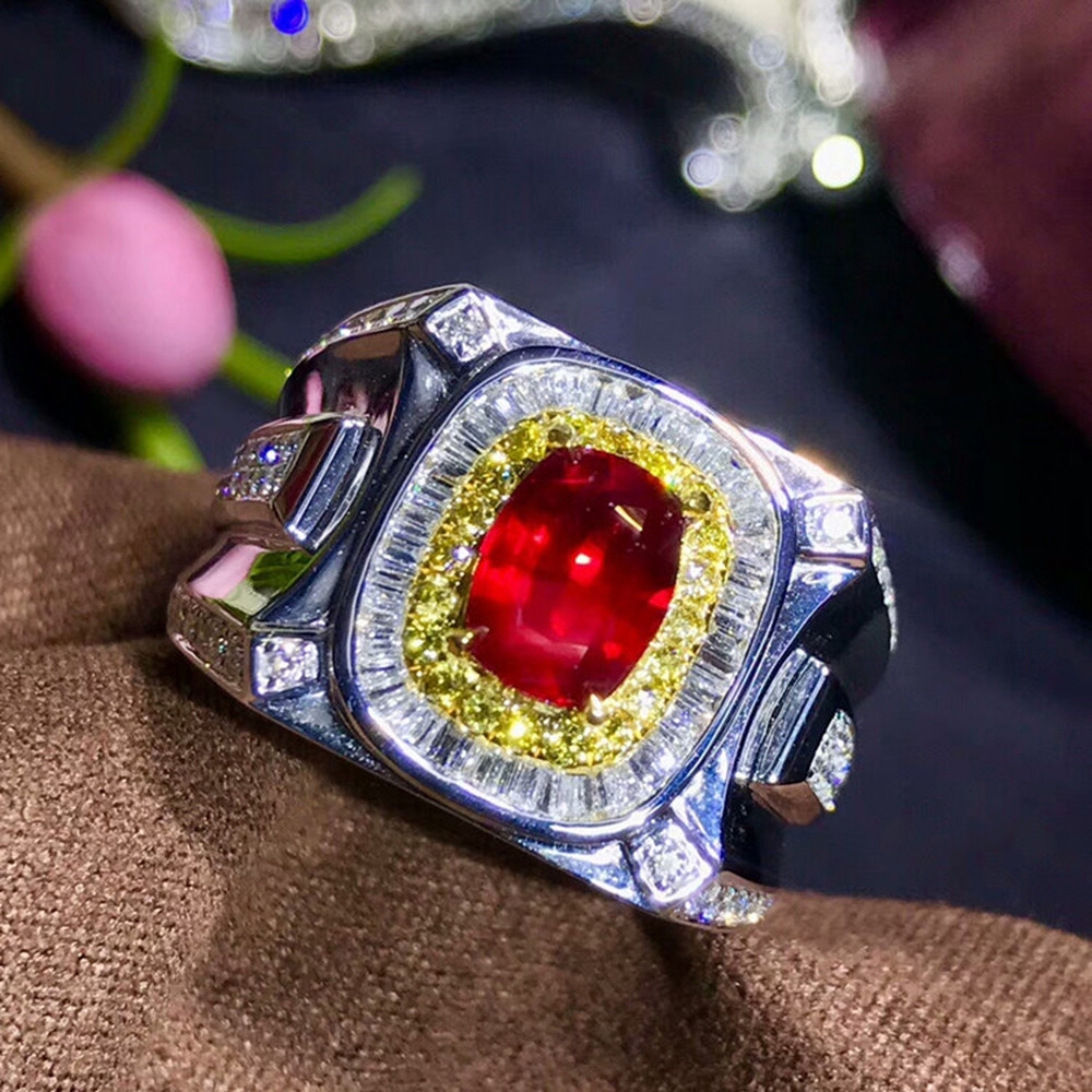 Nhẫn đính kim cương giả sang trọng cho nam nữ