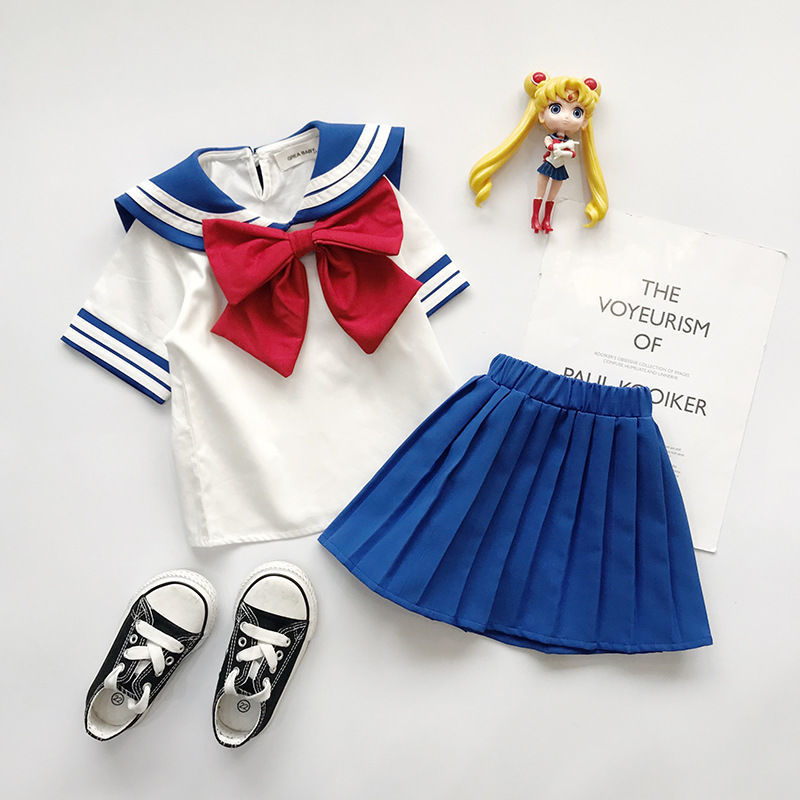 [Mã FACBGO245 giảm 10K đơn bất kì] SAILOR MOON Bộ Đồ Thủy Thủ Mặt Trăng Phong Cách Phương Tây Dành Cho Bé Gái