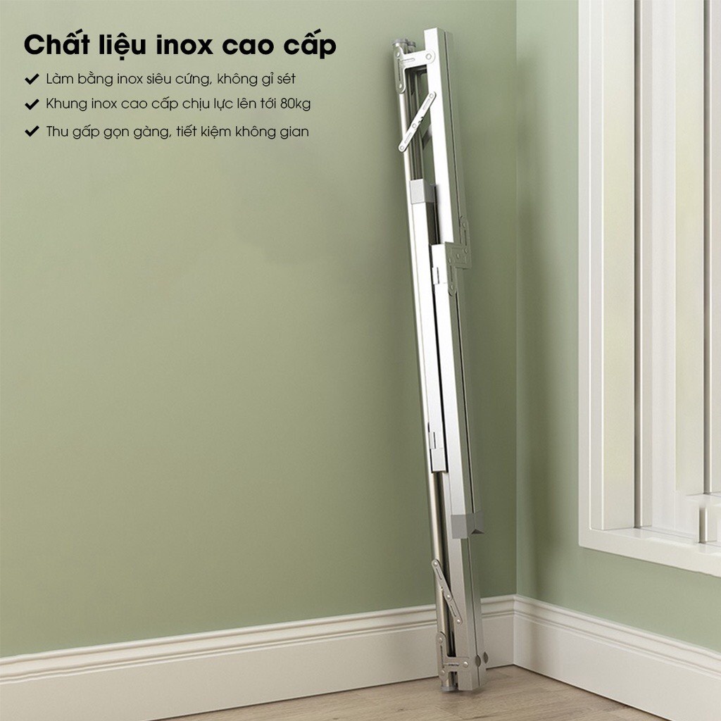Giàn Phơi Quần Áo Thông Minh Gấp Gọn, Giá Phơi Đồ Có Bánh Xe