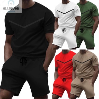 2 Piece Mens Short Sweatsuit Sets,Outfit Quick Dry Shorts and Shirts Set Leisure Sport Set Running Track Suits 