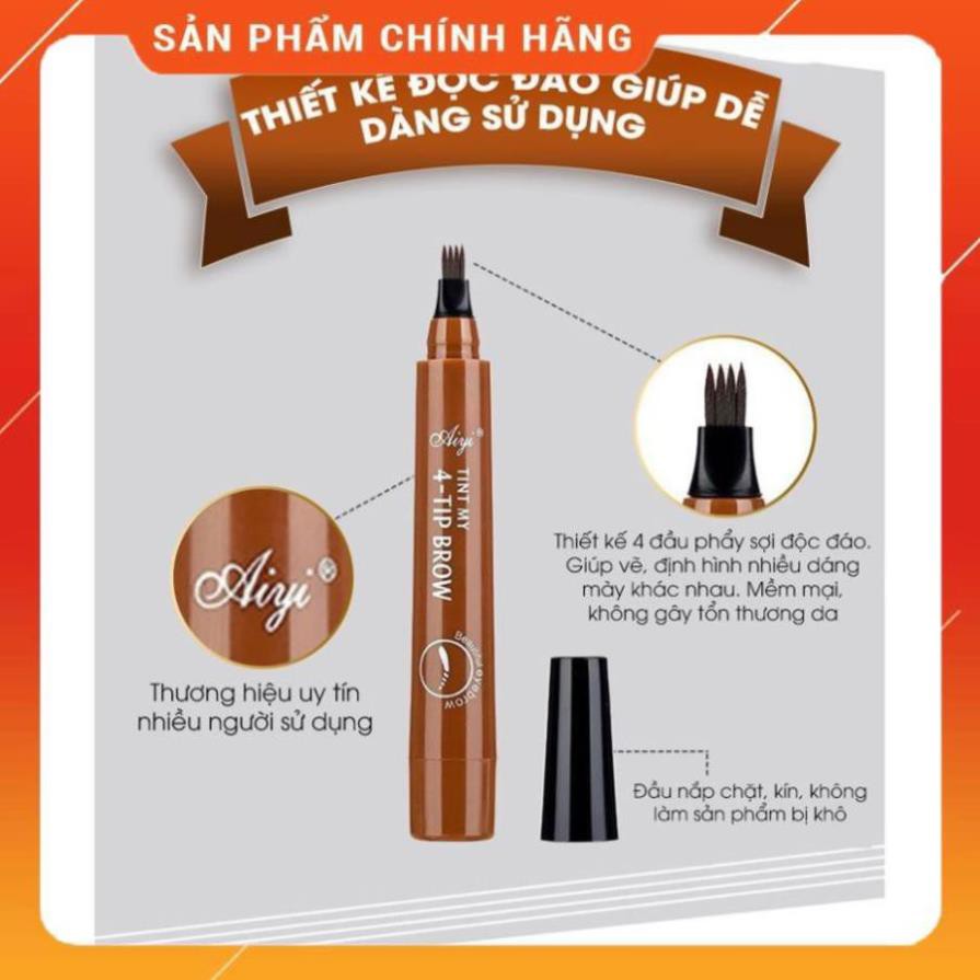 [Giam-gia] Bút TATTOO Chân Mày_CHÌ KẺ MÀY PHẨY SỢI 4D CHỐNG NƯỚC, SIÊU THẬT_AIYI PREMIUM Bút Phẩy Sợi Chân Mày 4D