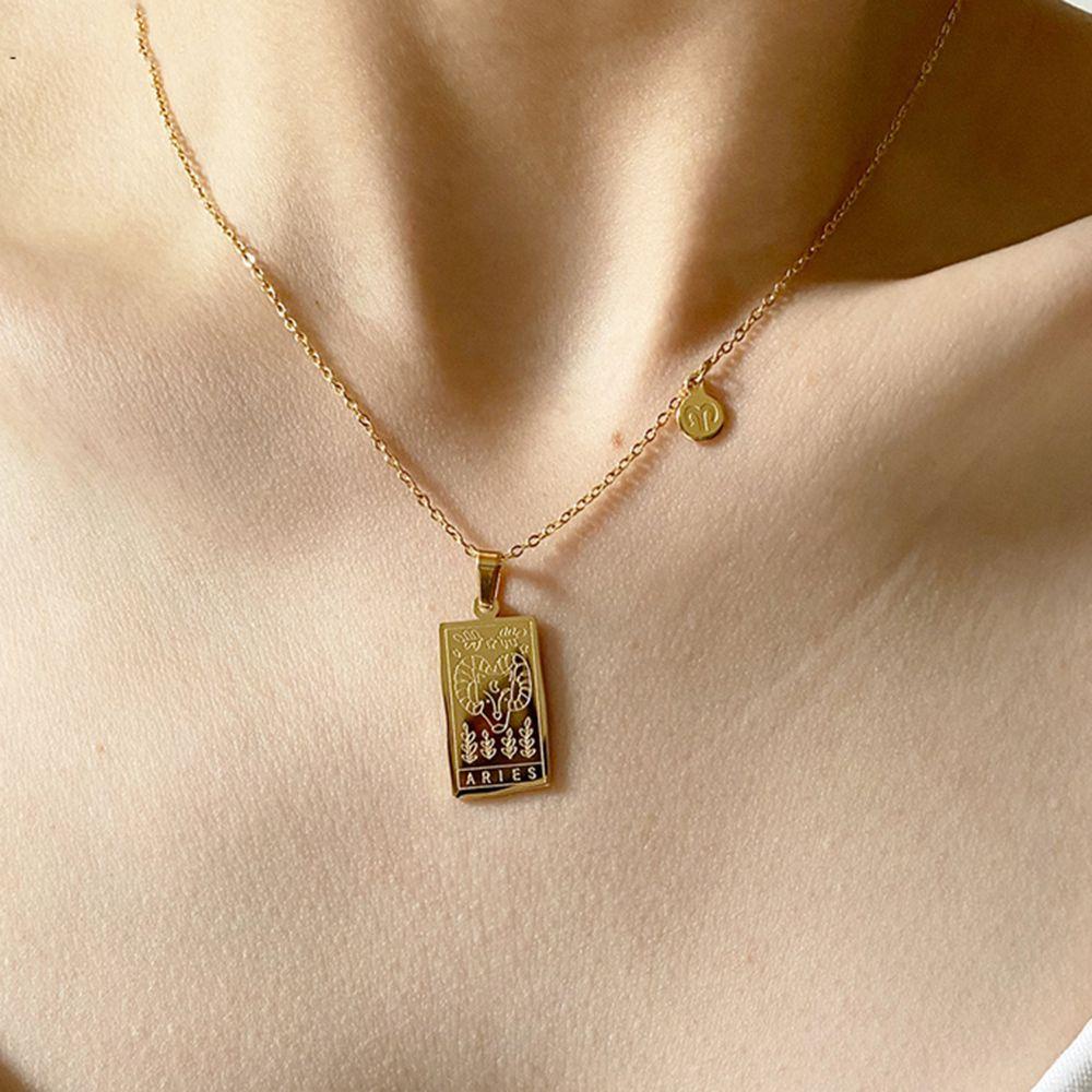 Vòng Cổ Kim Loại Họa Tiết Dập Nổi Thời Trang