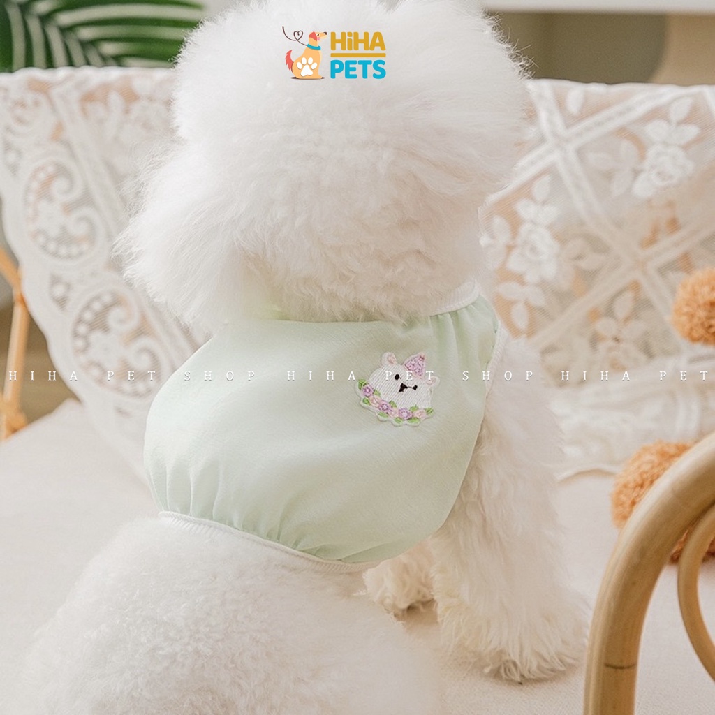 Áo Thun Cho Chó Mèo Mát Mẻ Mùa Hè, Quần Áo Thú Cưng Cao Cấp Hihapet