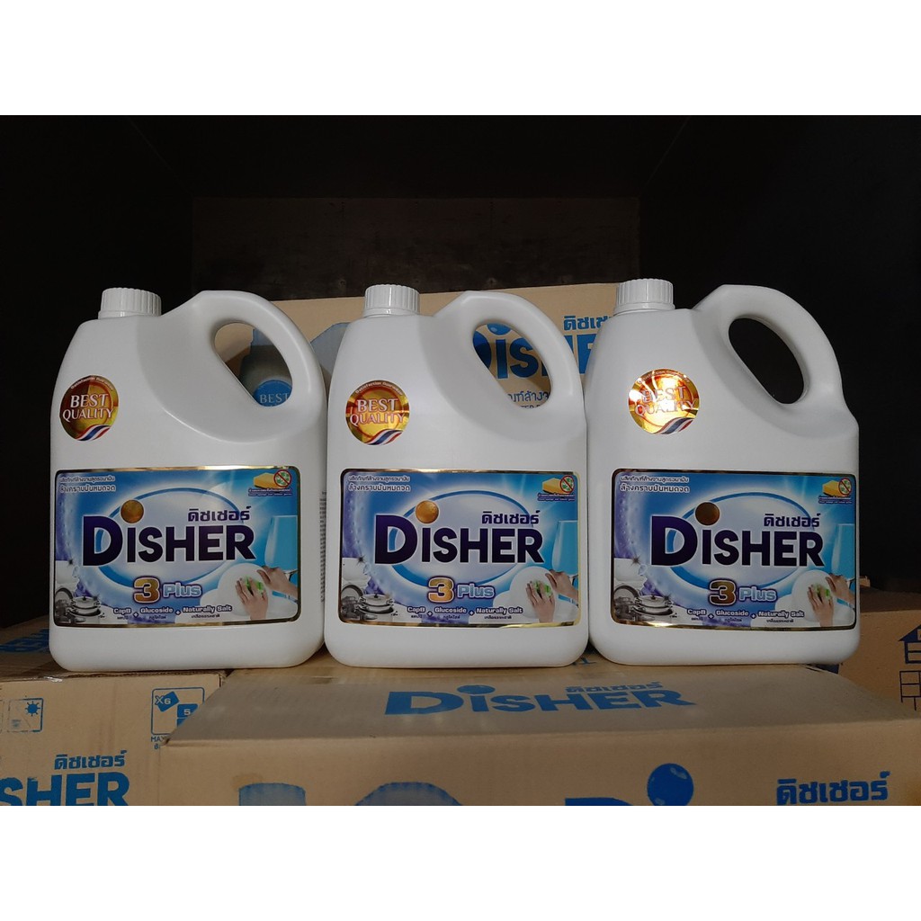 Nước Rửa chén Disher 3Plus không mùi 3,6L