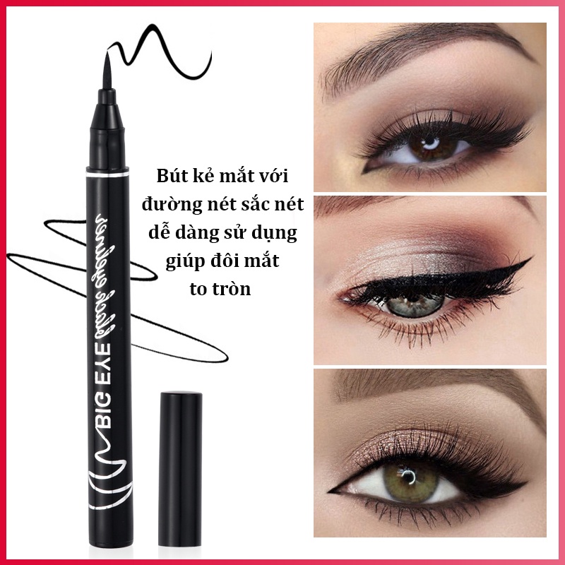 Bút Kẻ Viền Mắt Nước, Bút Kẻ Mắt Siêu Mảnh, Chống Trôi, Dễ Kẻ BIG EYE