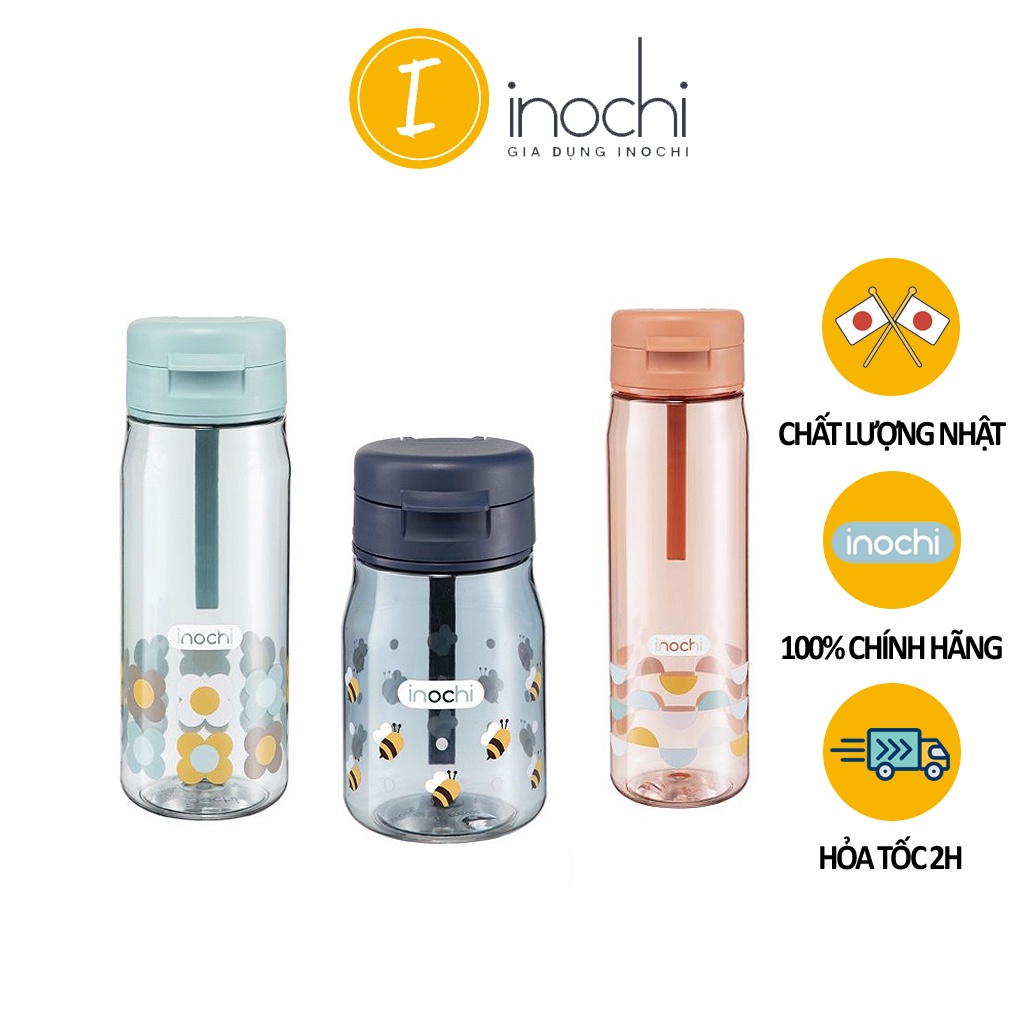Bình nước trẻ em Kita Fami cho bé đi học đi chơi chính hãng Inochi dung tích 350-500-700 ml