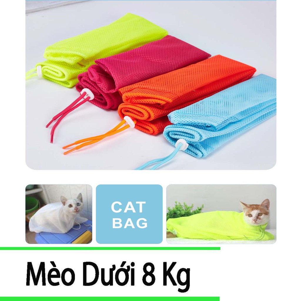 Túi Tắm Mèo Tiện Dụng (Cao Cấp, Êm Ái, Không Dễ Rách)