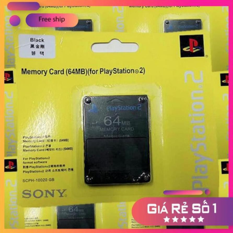 ⚡️HÌNH THẬT GIÁ TỐT⚡️ Bộ Lưu Save Game Cho Máy PlayStation 2 - Memory Card 64mb (for PlayStation 2)