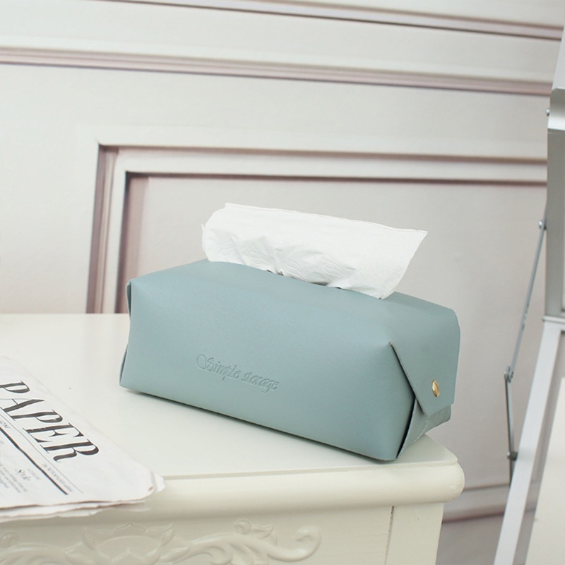 Hộp Đựng Khăn Giấy Rút Bằng Da Để Bàn Trang Trí Phòng Khách / Phòng Ngủ / Văn Phòng