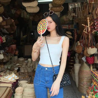 Áo 2 dây bản to quảng châu - áo dây len bozip hot -