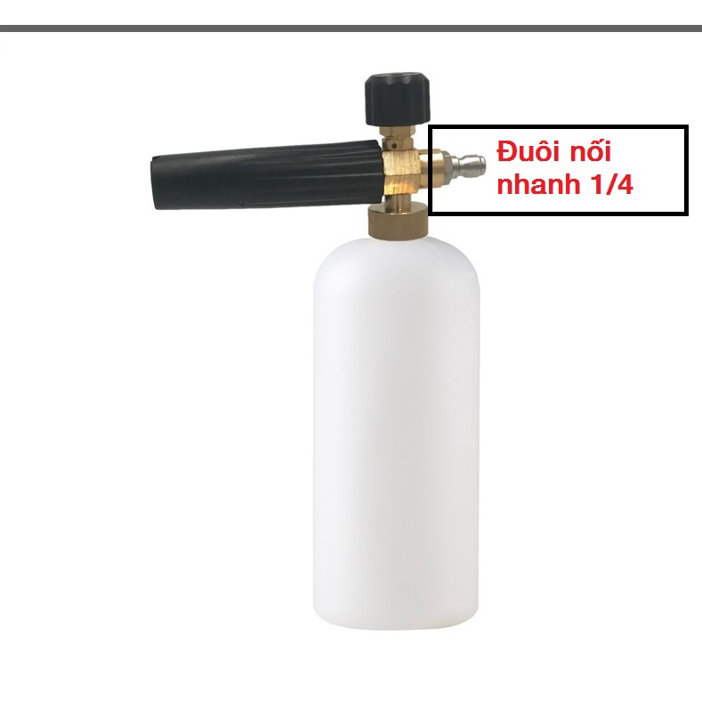 Bình tạo bọt tuyết gắn súng phun rửa xe 1L - bình dày - mỏ ngắn - BT1LV3