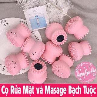 Cọ Rửa Mặt Tẩy Tế Bào Chết Bằng Silicon Mềm Hình Chú Bạch Tuộc Đáng Yêu [Thanh Mai Shop]