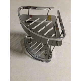 Kệ góc tam giác 2 tầng nhà tắm inox 304