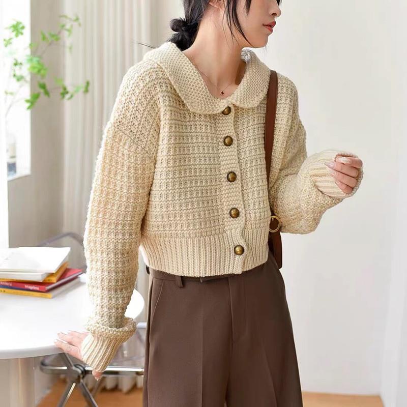 Áo sweater Tay Dài Dáng Rộng Cổ Búp Bê Dễ Thương Cho Bạn Gái