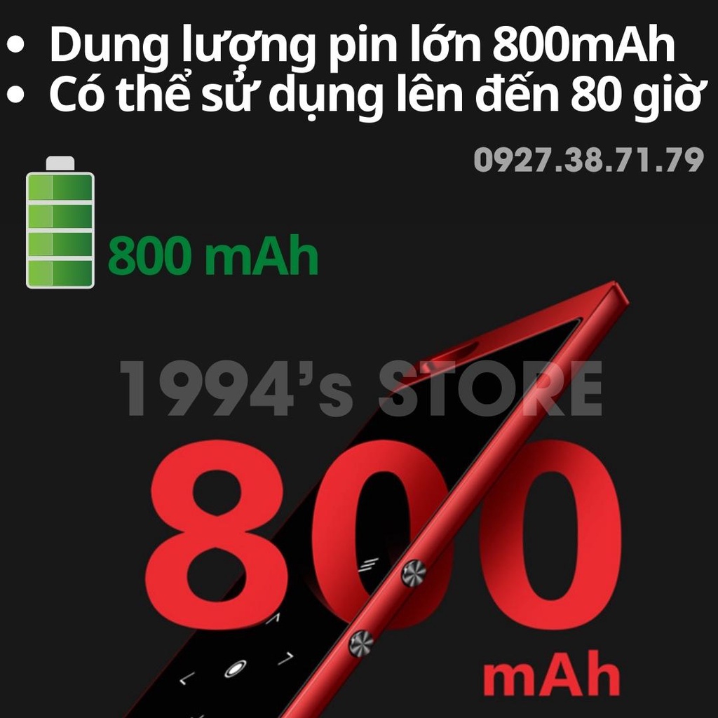 Benjie M10 - Máy Nghe Nhạc Lossless Bản 2022 - Cảm ứng - Bluetooh 5.2 APTX - Loa Ngoài Siêu Lớn - Pin 80h - Xem phim ảnh