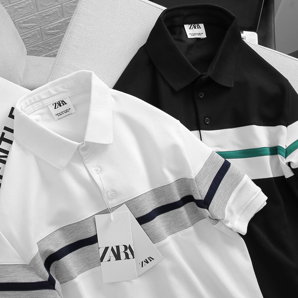 Áo Polo Nam Cổ Bẻ Vải Len Đan Cao Cấp Họa Tiết Kẻ Ngang, Áo Nam Có Cổ 2 Màu Hàng Xuất Xịn Cao Cấp Mặc Đi Làm Lịch Sự | BigBuy360 - bigbuy360.vn