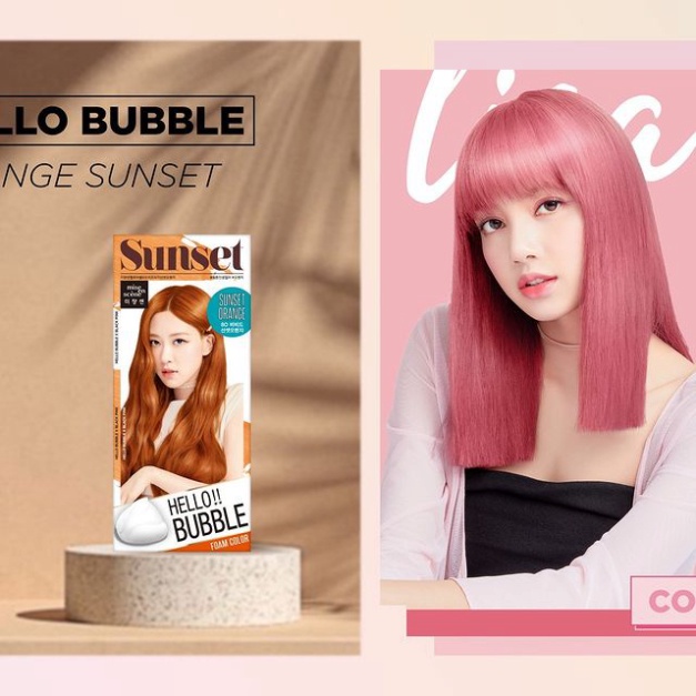 Thuốc nhuộm tóc gội nhuộm Hello Bubble Foam Mise En Scene mẫu Black pink MSNTH