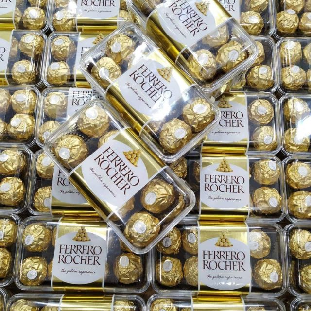 Sô cô la nhân hạt dẻ Ferrero Rocher 16 viên 200gr - 4008400163826 Date 12/2020